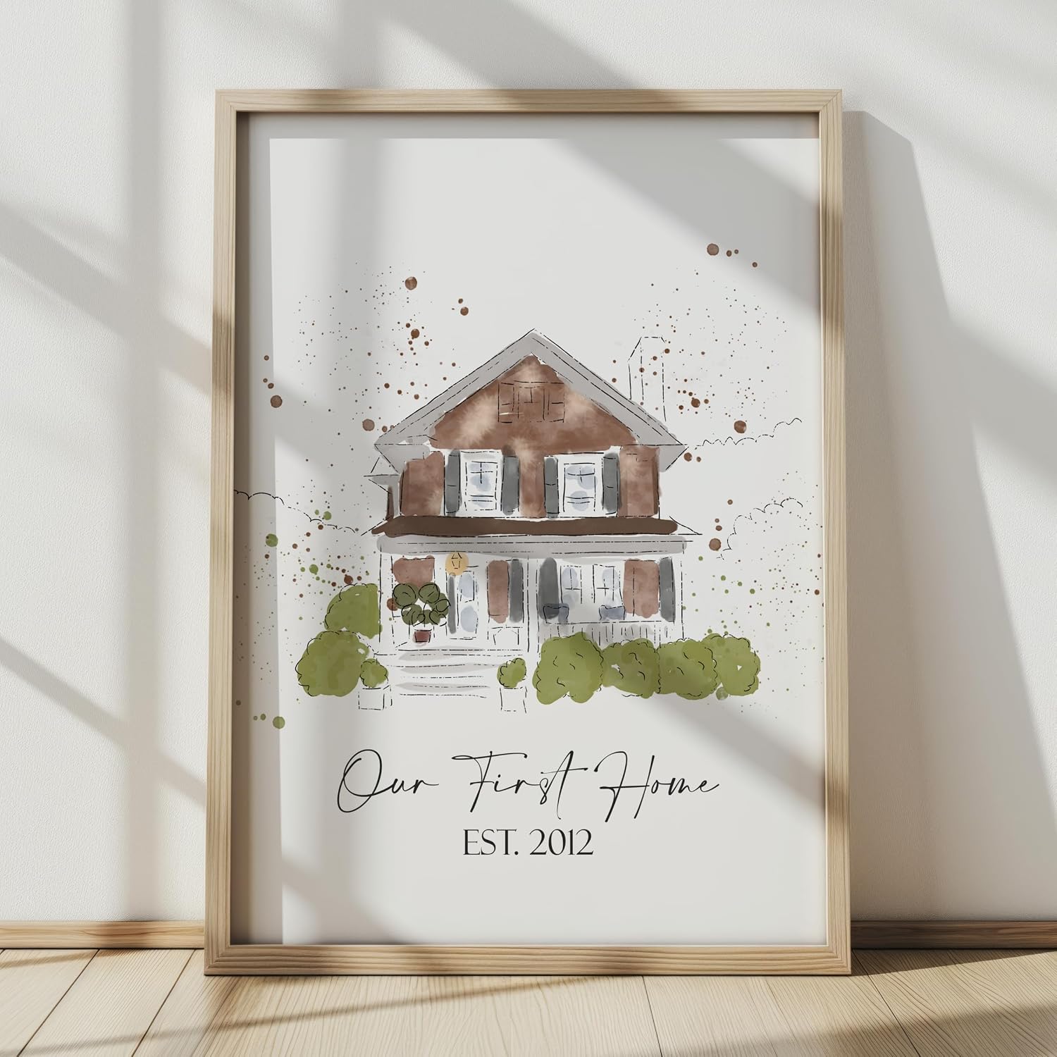 NudoHome Personalized Custom House Portrait – Hand-Drawn or Painted from Your Photo | Gift for Housewarming, Weddings, and Anniversaries, Gift