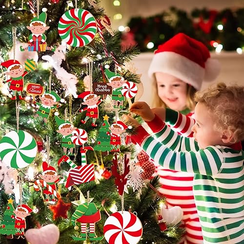 Miniatura 9 de 36 adornos de madera para el día de San Patricio gnomo de trébol verde monedas doradas recortes de madera adornos colgantes de madera para el día de