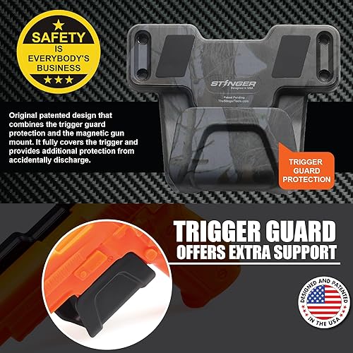Miniatura 3 de Stinger Soporte magnético para montaje de pistola con protección de gatillo, soporte para pistola oculta en el automóvil, camión, vehículo,