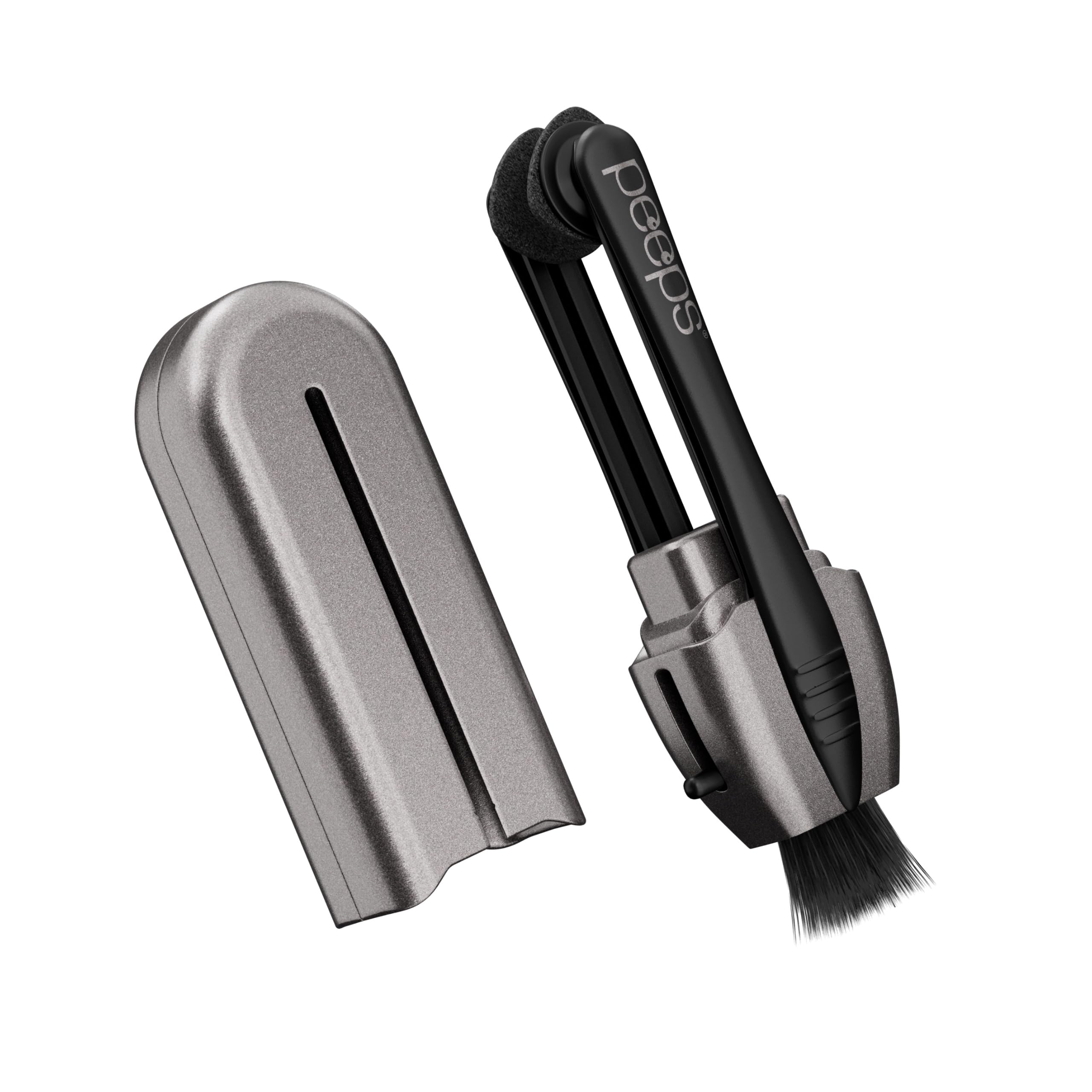 CarbonKlean Peeps Eyeglass Lens Cleaner - Efficient and Durable Carbon Microfiber Technology - Exclusively Used by NASA - 500 Uses (Electroplated Silver)