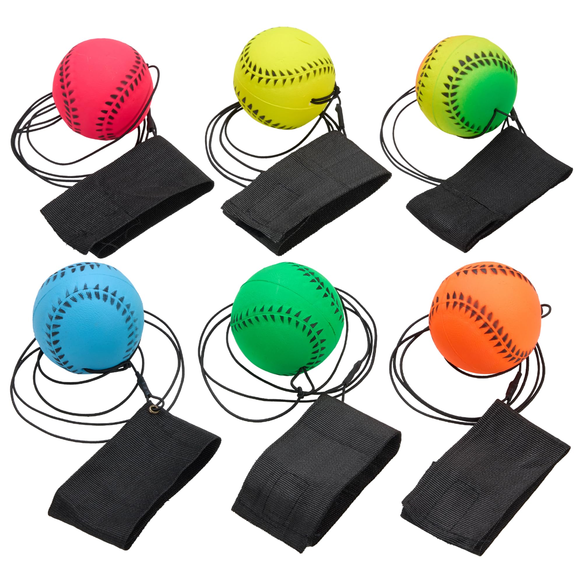 Amazon.com: Playbees Wrist Baseballs Neon Reactive - 6 Pack