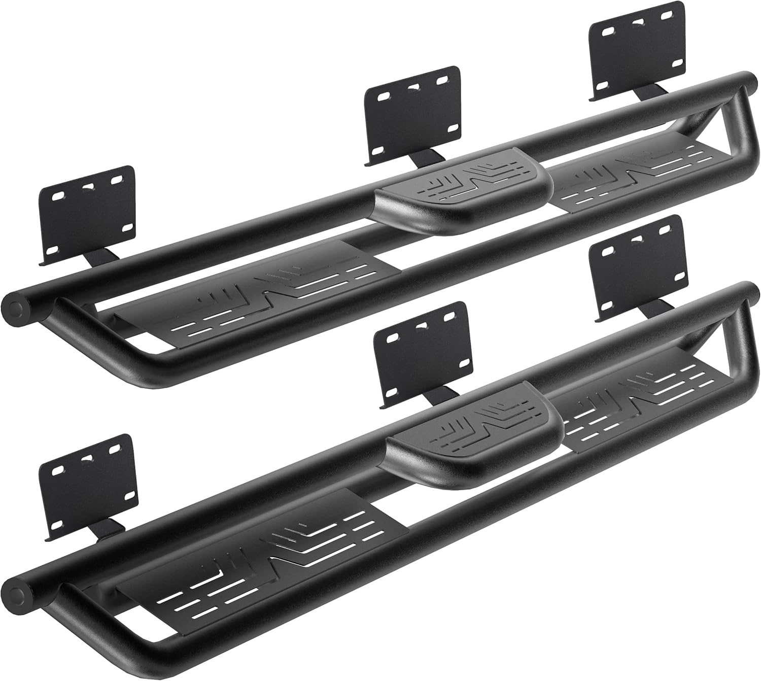 PZ Running Boards Side Steps Compatible with 19-25 Dodge Ram 1500 Quad/Extended Cab New Body Style(Excl Ram 1500 Classic),Bolt-on Nerf Bar Step Bars,Carbon Steel Two Stairs Anti-Slip Design