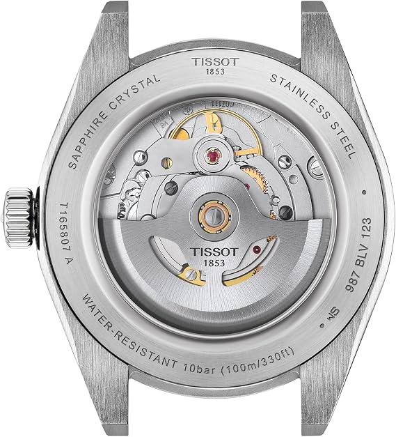Tissot Gentleman 38mm, Swiss Automatic Watch for Men, Stainless Steel Case, Blue Dial, T1658071104100
