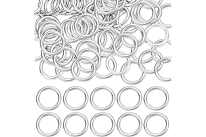 Mixweer 100 Pack Welded O Rings - Durable Stainless Steel Rings for...
