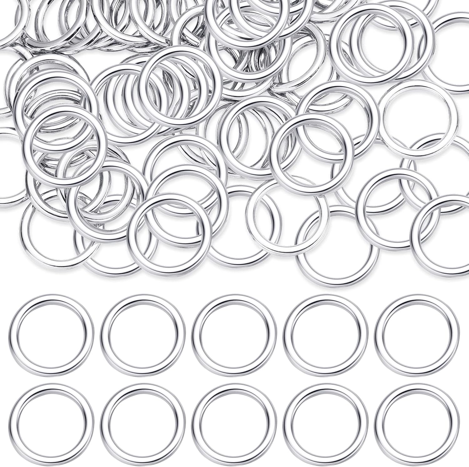 1000pcs 304 Stainless Steel Jump Rings, 18-Gauge Open Jump Ring 4/5/6/8/9/10mm Connector Rings O Ring Chainmail Rings For Earring Bracelet Necklace Jewelry Keychain Diy Craft Making 328277377533657090 - Foto 6