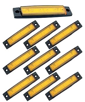 Amazon | HTharros LED サイドマーカー ランプ 12V 24V 兼用 黄