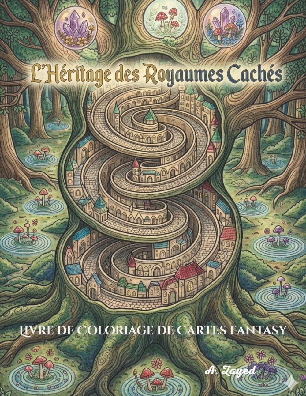 L'Héritage des Royaumes Cachés: Livre de Coloriage de Cartes Fantasy : Explorez 50 Plans de Cités Mystiques, Labyrinthes Secrets et Mondes Perdus pour Adultes.