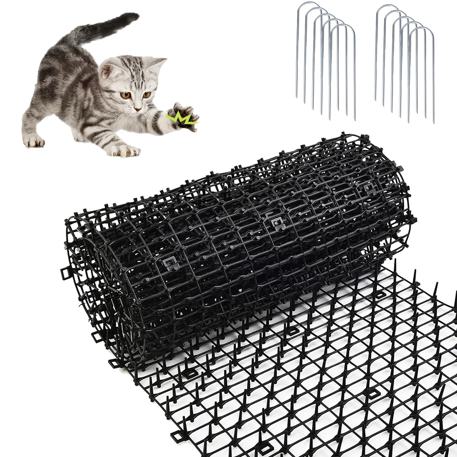 Anti Cat Spikes - 30x250CM Cat Repellent Plastic Cat Scat Mat with Spikes
