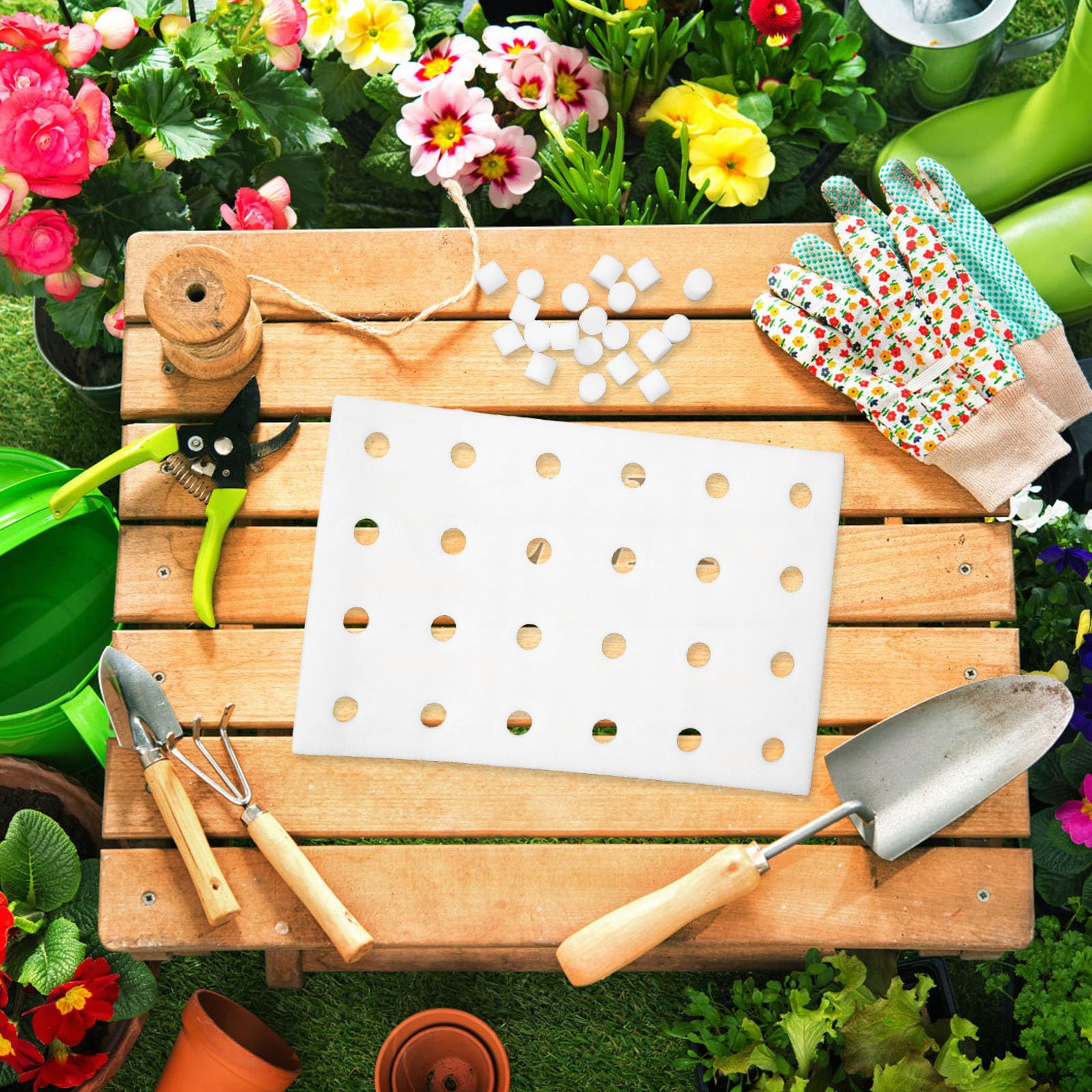 Vaguelly 24 cestas de esponja de cultivo, bandejas de red de jardín, cesta de cultivo, esponja de plantación, esponja de inicio, kit hidropónico, bandeja flotante hidropónica, esponjas, tablero de