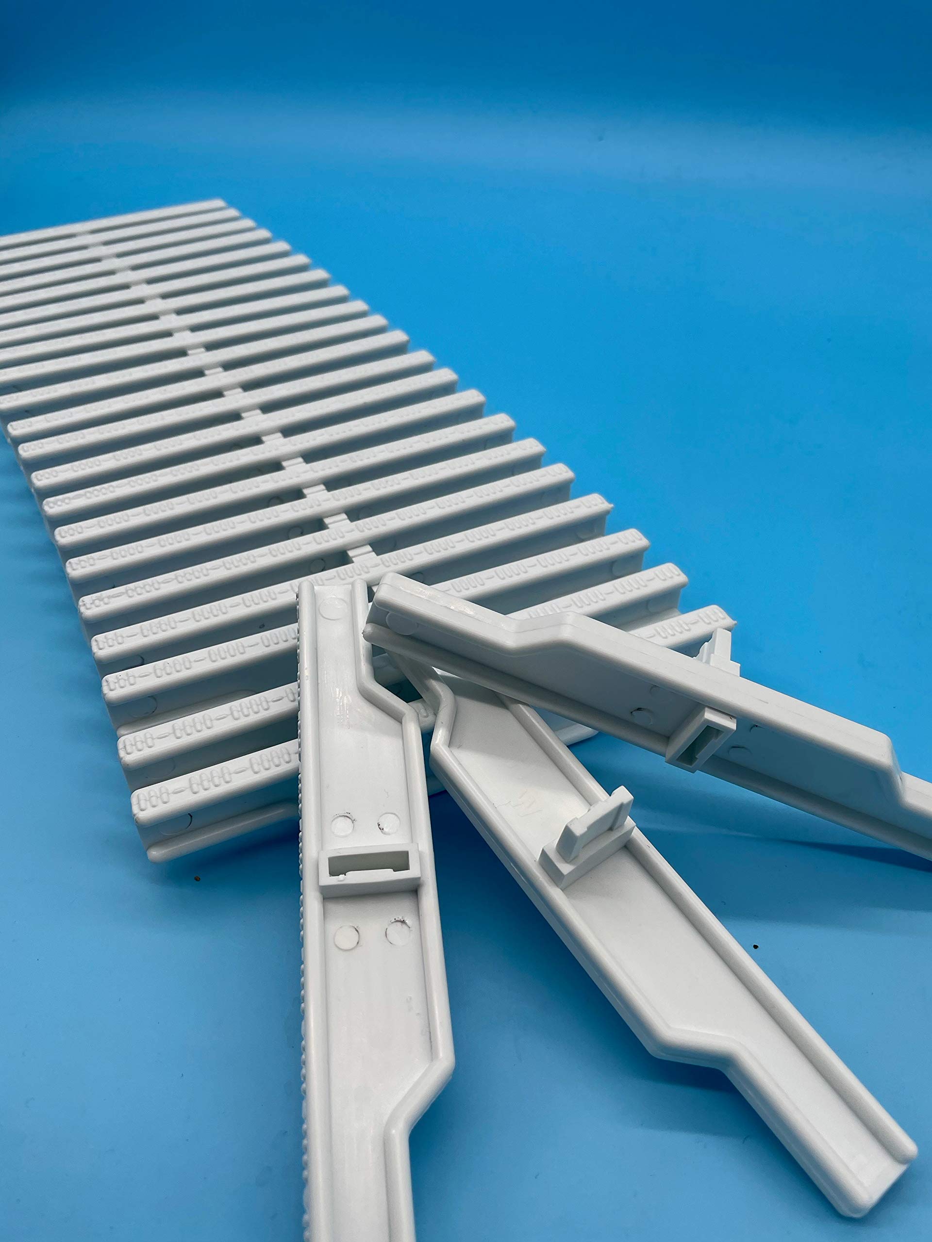 PI Rejilla Biselada 195mm x 22mm Piscina | Rejilla Trasversal Adaptable a Curvas | Medidas Universales | Compatible con Rejillas Astral | PoolIberica (48 Unidades (Aprox: 1 Metro))