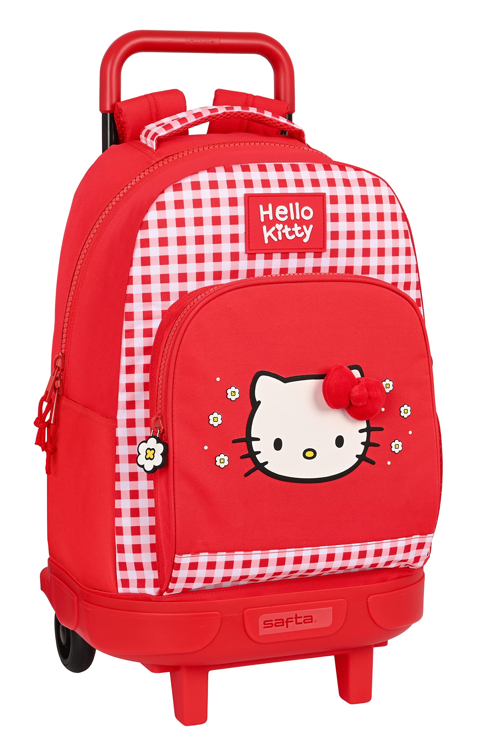 Safta MOCHILA GDE. C/RUEDAS COMPACT EXTRAIBLE HELLO KITTY "SPRING"