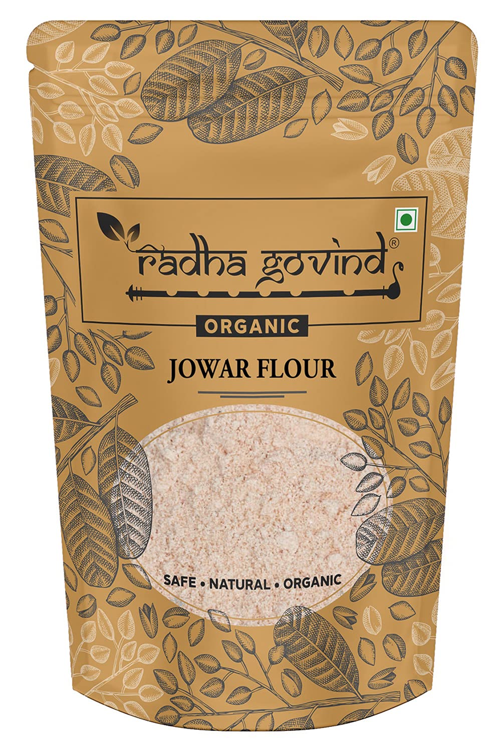 Radha Govind Organic Jowar Flour | Sorghum Flour(1000 Gram,F109_1000)