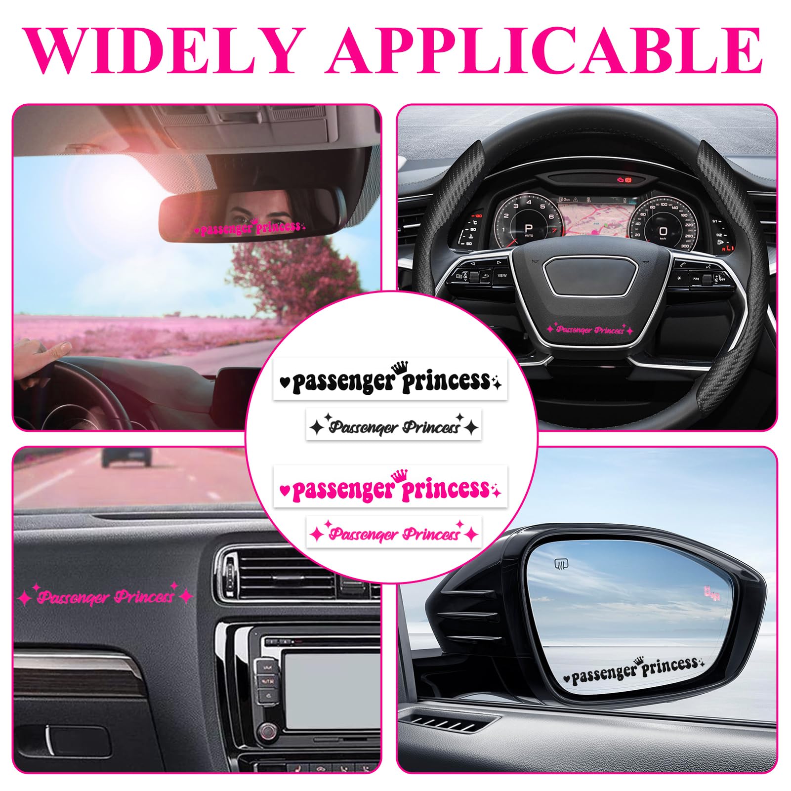 Adesivi "Passenger Princess" Per Auto - 4 Pezzi, Vinile, Per Finestrini E Decorazione - Foto 6