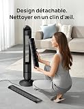 DREO 42 Inch Tower Fan, DC Motor Energy Saving Standing Fans for Bedroom, 8.5m/s High-Velocity Cooling Fans, 9 Speeds, Sleep/Auto/Natural/Normal Modes, 20dB Silent Fan, 90° Oscillating, 12H Timer - 7