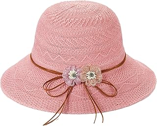Sombreros de sol para mujer, protección UV, sombrero de verano con ala ancha, sombrero de pescador plegable con cinta para la barbilla para senderismo, camping, viajes