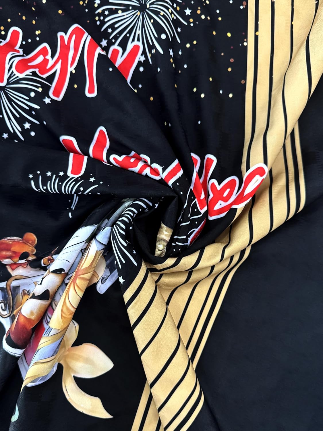 Men's Holiday Hawaiian Shirt, Festivals Button Down Shirt, Funny Hawaiian Short Sleeve Shirt, Graphic Print, Beach Party Wear - Image 7