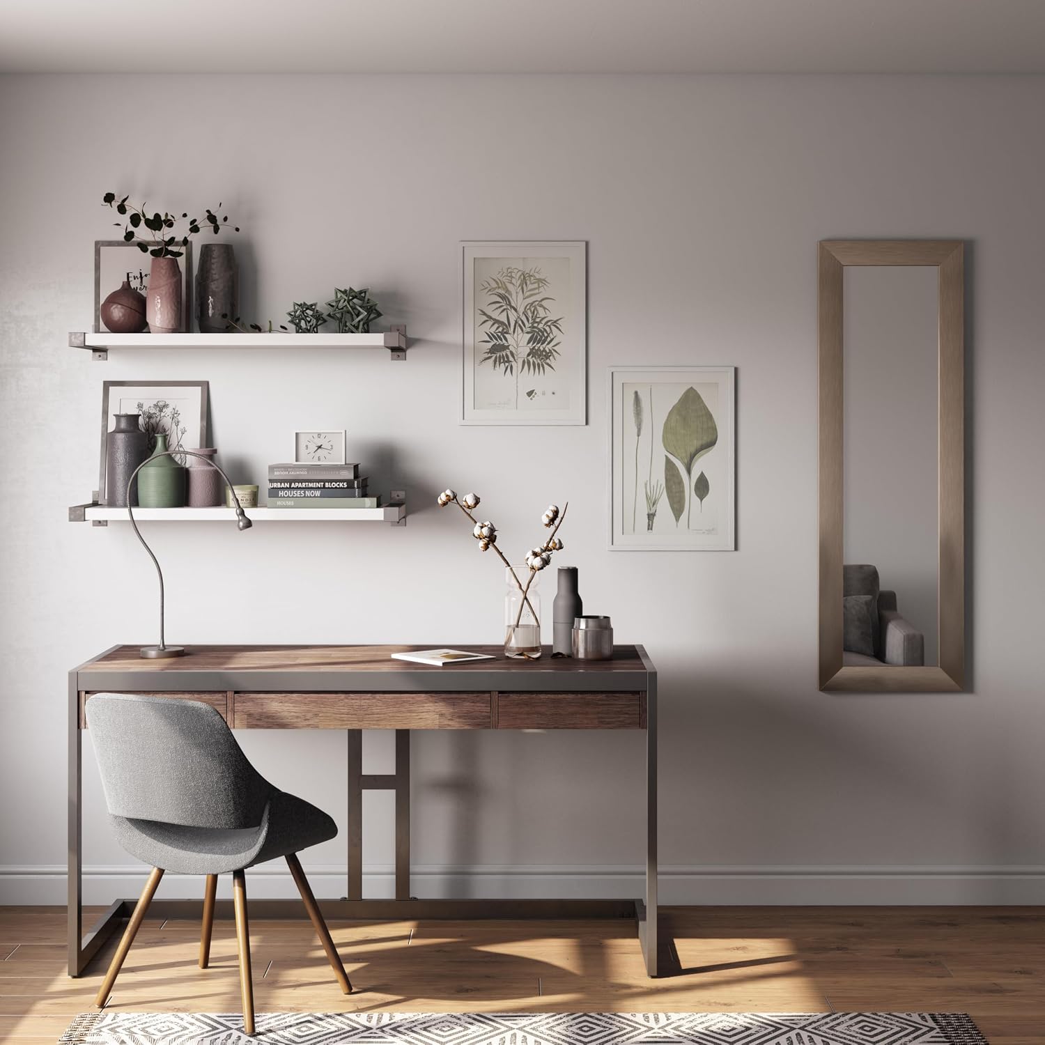 SIMPLIHOME Malden Dining Chairs - Upholstered Bentwood Frame and Woven Fabric Kitchen Chair in Grey, Modern Dining Room Seating with Curved Contoured Back, Walnut Veneer Legs and Padded Seat