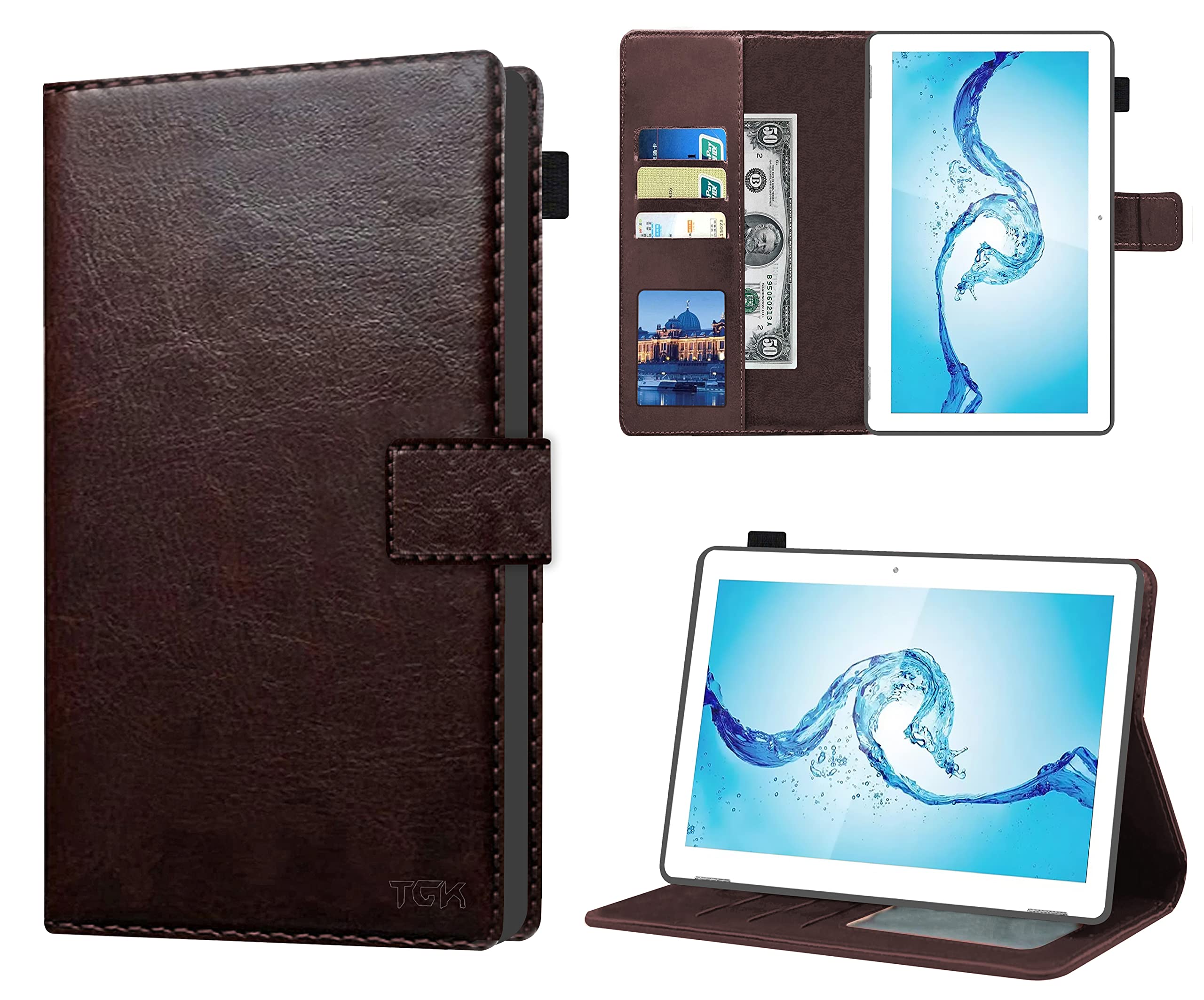 TGK Multi Protective Wallet Leather Flip Stand Case Cover for Acer One 10 T8-129L Tablet 10.1 Inch, Chocolate Brown (B0B68W28M7) Amazon Price History, Amazon Price Tracker