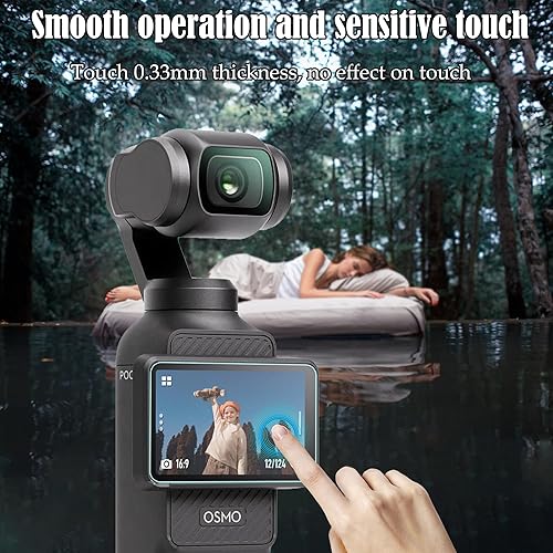 Miniatura 5 de PCTC Paquete de 3+3 protectores de pantalla para DJI Osmo Pocket 3, protector de pantalla de vidrio templado + protector de lente para DJI Pocket 3