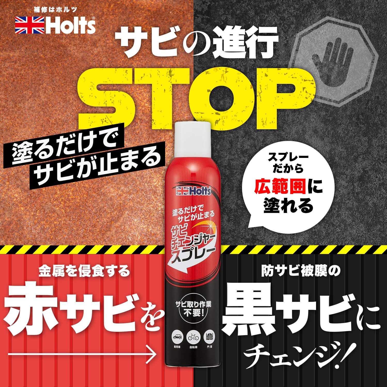 Amazon.co.jp: ホルツ 補修用品 錆止め&転換剤 サビチェンジャー