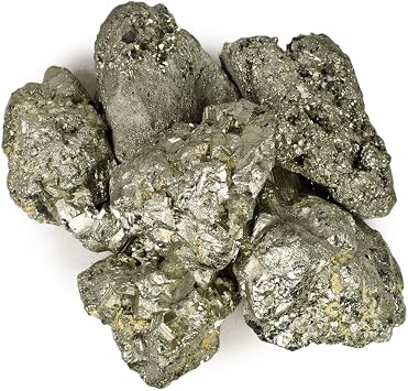 Hypnotic Gems Materials 1 lb Pyrite Fools Gold Large Stones from Peru - 1.5-2" Avg - Raw Natural Rough Crystals for Cabbing, Tumbling, Lapidary, Polishing, Wire Wrapping, Wicca & Reiki Healing