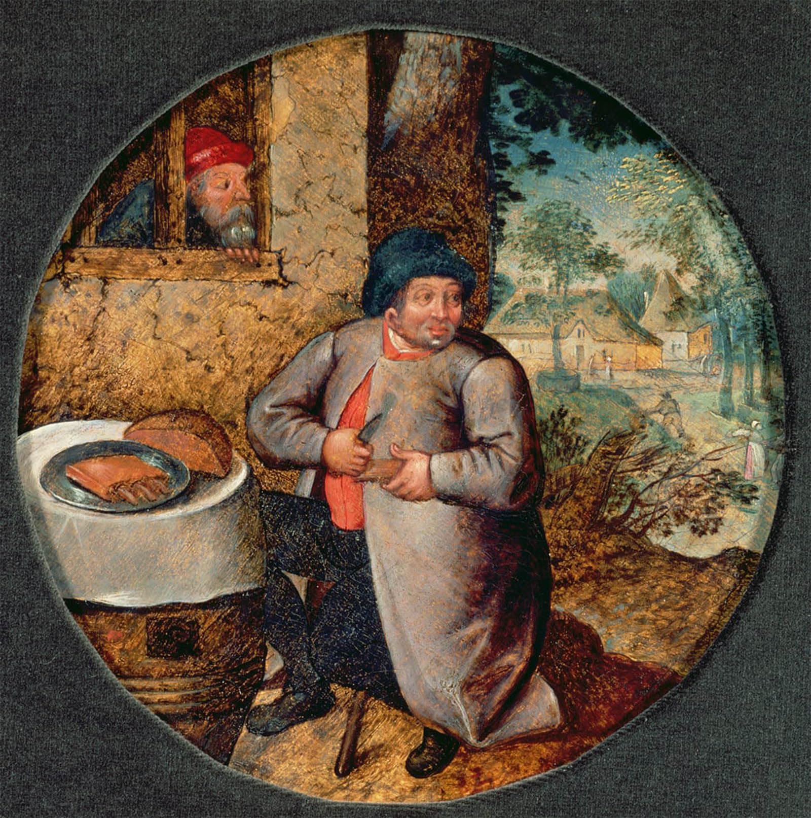 SERENDIPITP Vintage Wall Art Canvas Nordic Poster Canvas Print Picture Flemish Proverb Gluttony by Pieter Brueghel the Younger Wall Art Poster for Home Decor 60x90cm