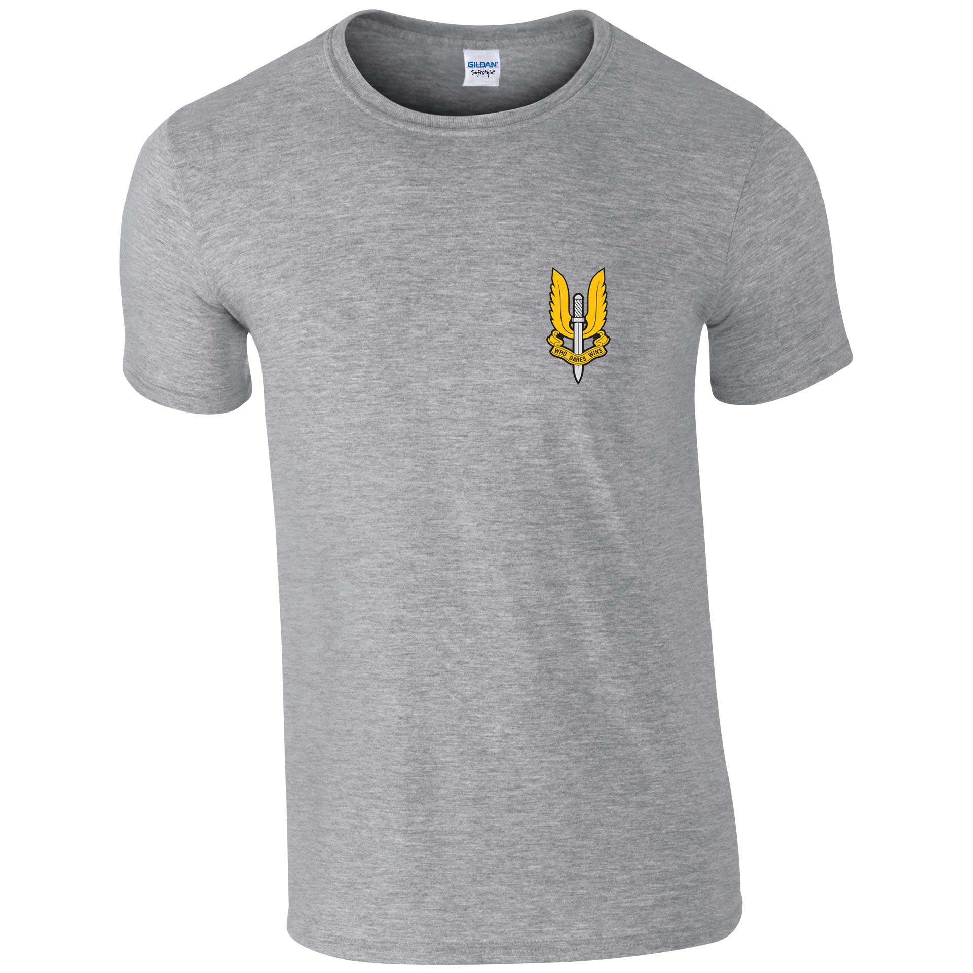 Productsave SAS Special Air Service Insignia Who Dares Wins Mens Tshirt British Army Military (M, Sports Grey)