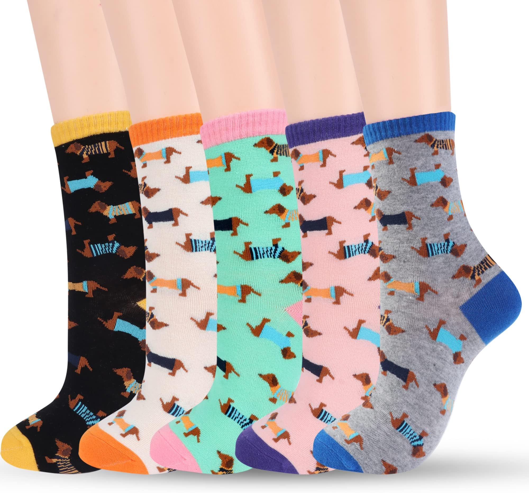 Sloth Dog Socks Women Funky Fun Socks Sausage Dog Gifts Size: 4-7