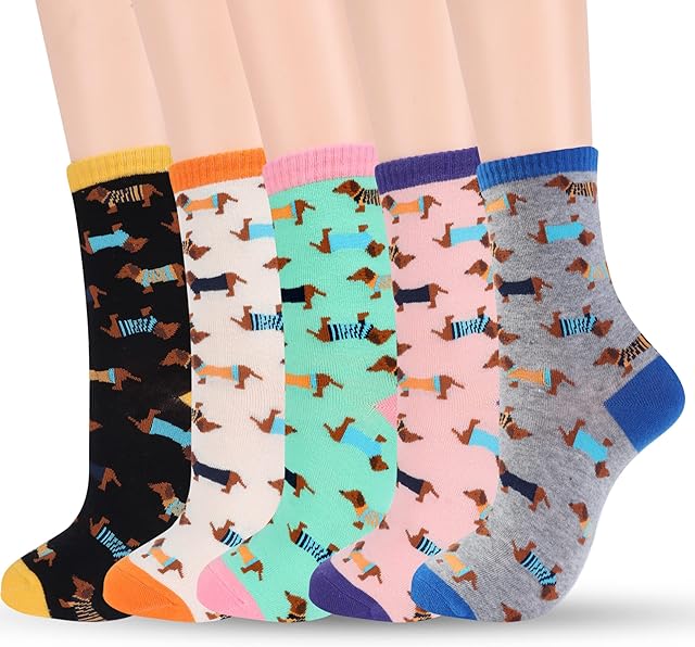 Belloxis Sausage Dog Gifts Dachshund Socks Sausage Dog Socks Women 4-7 Gifts for Women Dachshund Gifts