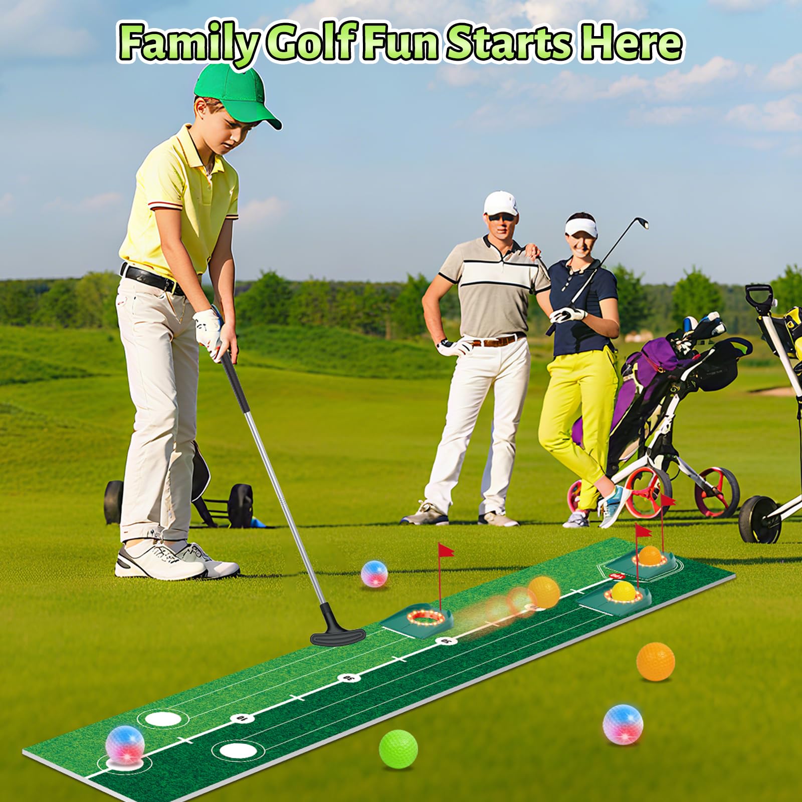 Juego de juguetes de golf para niños para interiores y exteriores para edades de 3 a 8 años