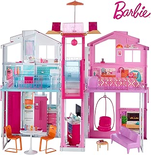 barbie casa dos pisos transportable