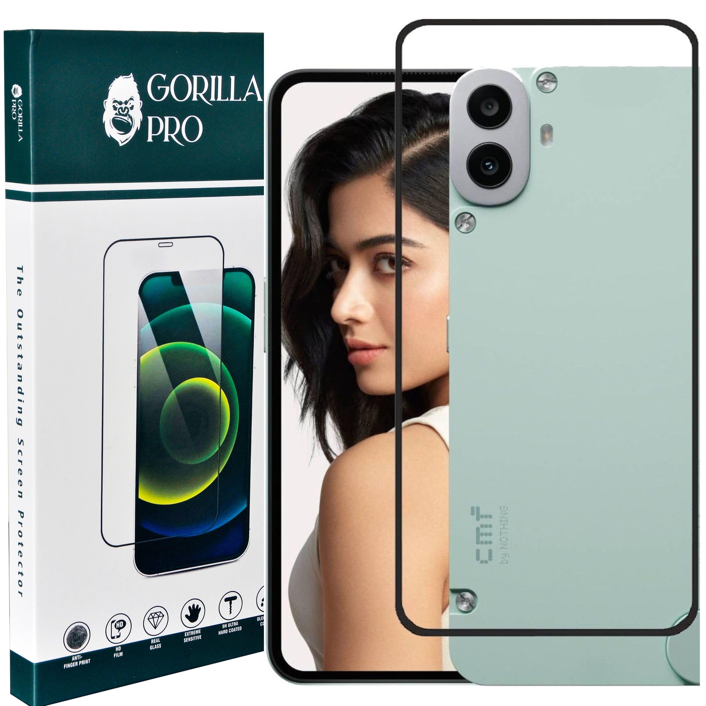 GORILLA PRO Tempered Glass Screen Guard for CMF by Nothing Phone 1 5G - Edge to Edge Tempered Glass Screen Protector - 9H Hardness - 6D Tempered Glass - Pack of 1 (B0D9SF54P9) Amazon Price History, Amazon Price Tracker