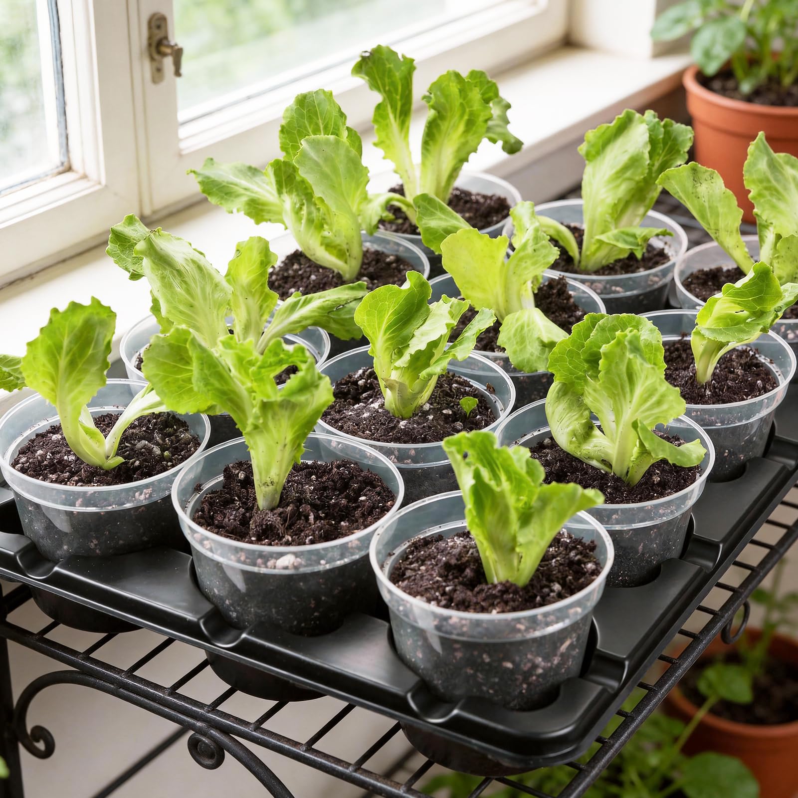 homenote Lot de 2 plateaux de démarrage de graines de 10,2 cm, 12 cellules | Avec lampe de croissance, dôme d'humidité, 24 pots de pépinière de 10,2 cm, kit de germination en plastique