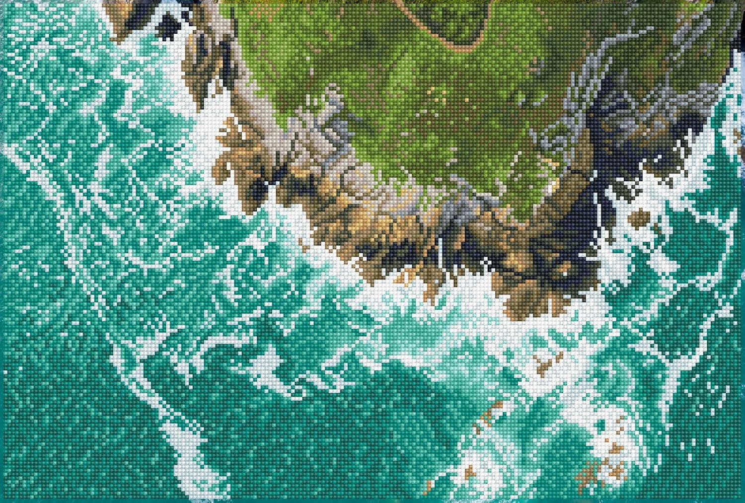 DIAMOND DOTZ Rocky Coast Ocean Diamond Painting Kits for Adults - Diamond Art Kits a Relaxing Creative Craft Kit with Dotz Gems 13.8"x20.5"
