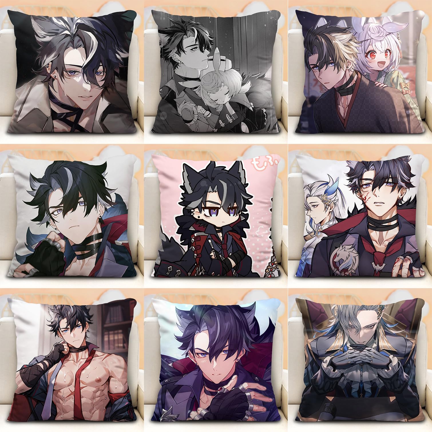 Amazon.co.jp: 原神 リオセスリ 抱き枕 クッション 座布団 携帯枕 お