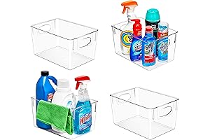 Sorbus Large Clear Plastic Storage Bins for Organizing