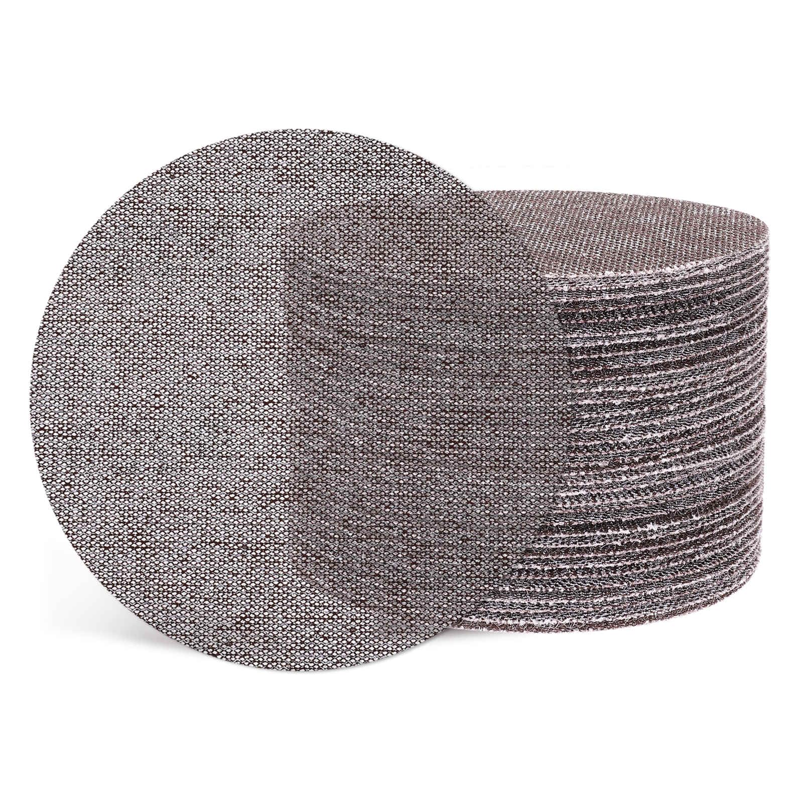 Kozelo 50 Pcs Grid Sanding Discs 125 mm 240 Grit Hook and Loop Orbital Sandpaper Suitable for Drywall Sander Wood Metal Furniture