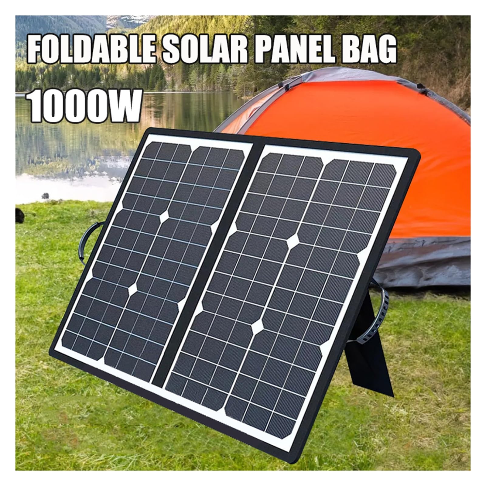 Tragbares Solarpanel-Set for Camping und Wohnmobil: faltbares 1000-W-Kraftwerk mit 18-V-Gleichstromausgang(With 100A controller)