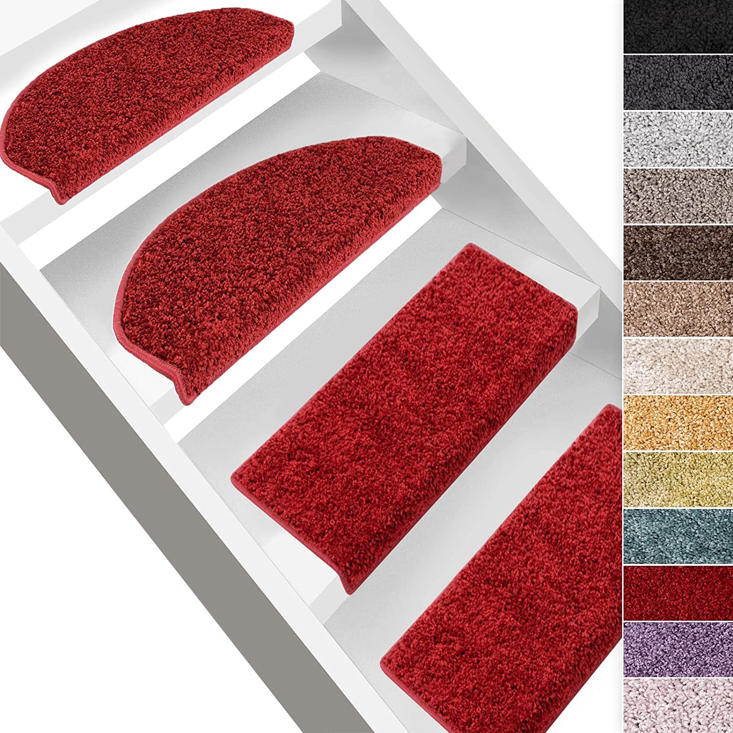 Floordirekt Dynasty Trapmatten van velours, halfrond of hoekig
