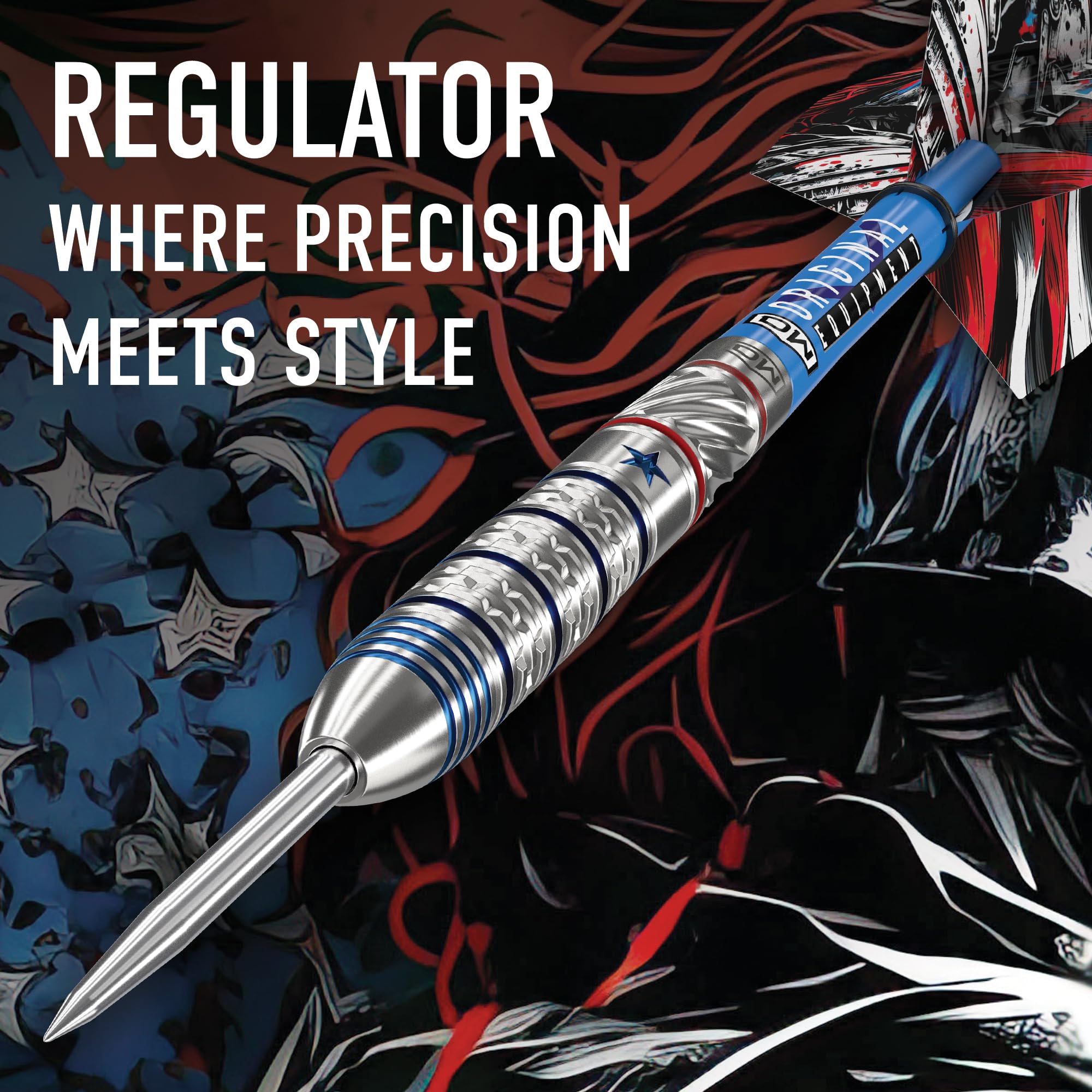 DW Regulator 90% Tungsten Steel Tip Darts, Precision Balanced, Accurate and Durable - Perfect for Professional and Recreational Players (24G)