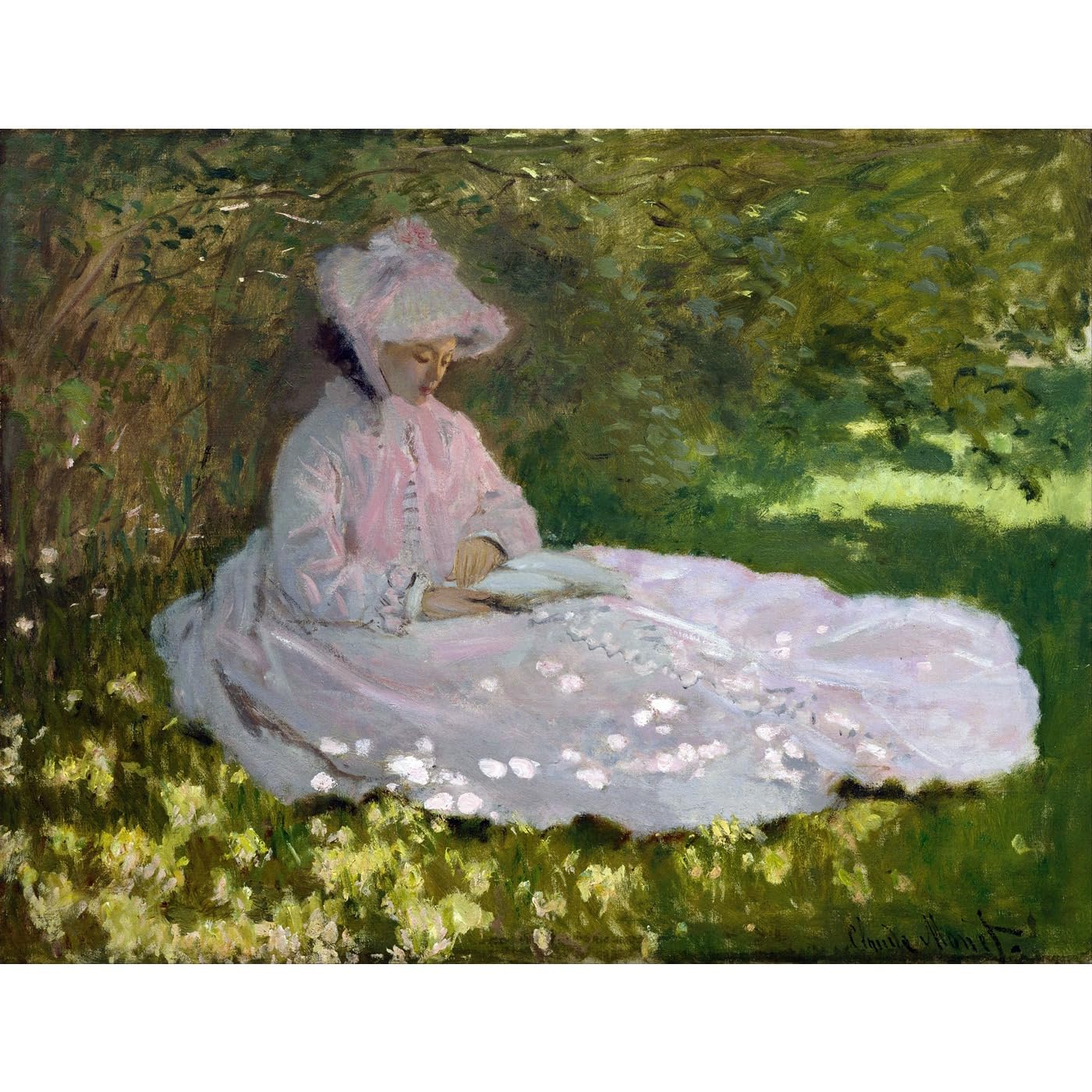 Monet Printemps toile roulée impression giclée 61x45,7cm