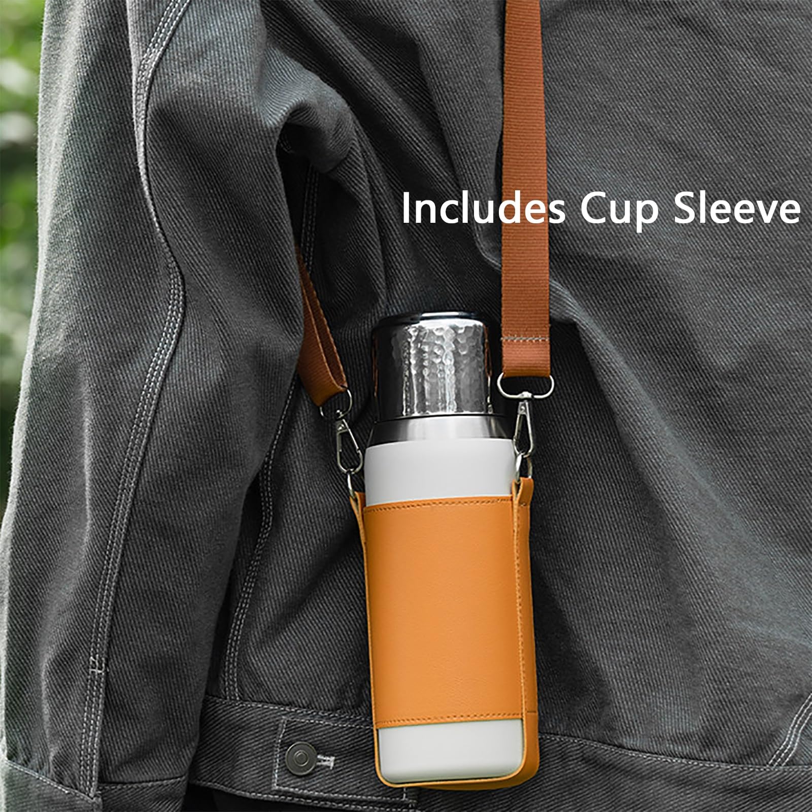 Taza Termo, Vaso Termico Cafe, Sellada y A Prueba de Fugas, Desmontable y Fácil de Limpiar, Apta para Bebidas Frías y Calientes(White,23.5cm/9.2in)