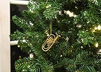 Vista 6 de Broadway Gifts Co - Instrumento de tuba en tono dorado, adorno colgante de latón de 4 pulgadas