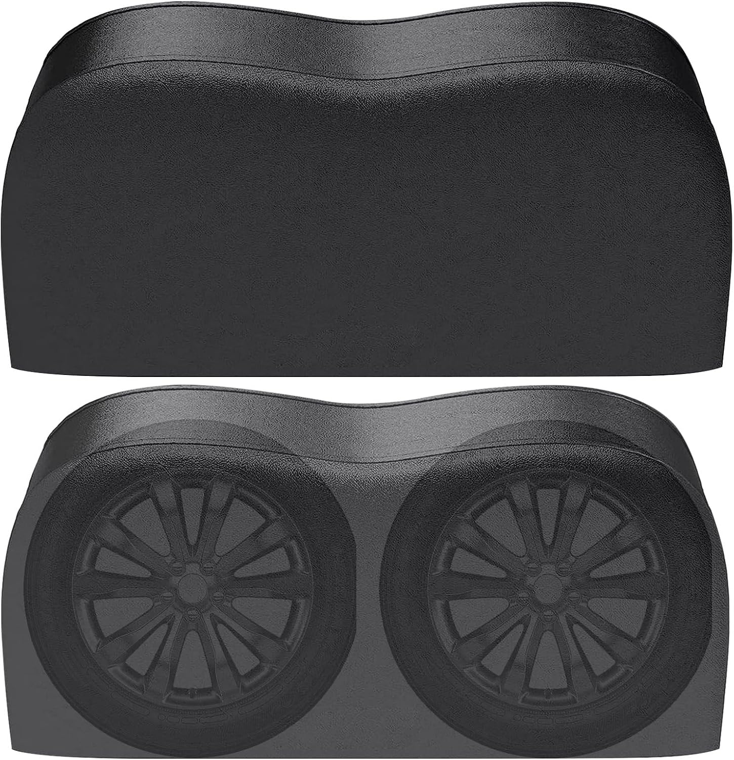 UOIENRT Waterproof RV Tire Wheel Covers Protector, Universal Dual Axle Wheel Covers, Anti-UV Black Dual Tire Covers RV Accessories for RV Truck Trailer SUV Camper (27”-30” Diameter)