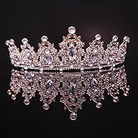 Vista 75 de Kamirola - Corona de reina y tiaras corona de princesa para mujeres y niñas, diademas de cristal para novia, princesa para bodas y fiestas (01)