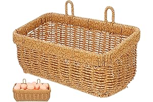 PRETYZOOM Wall-Mounted Basket: An Iron-Woven Storage Haven for a Tidy Abode