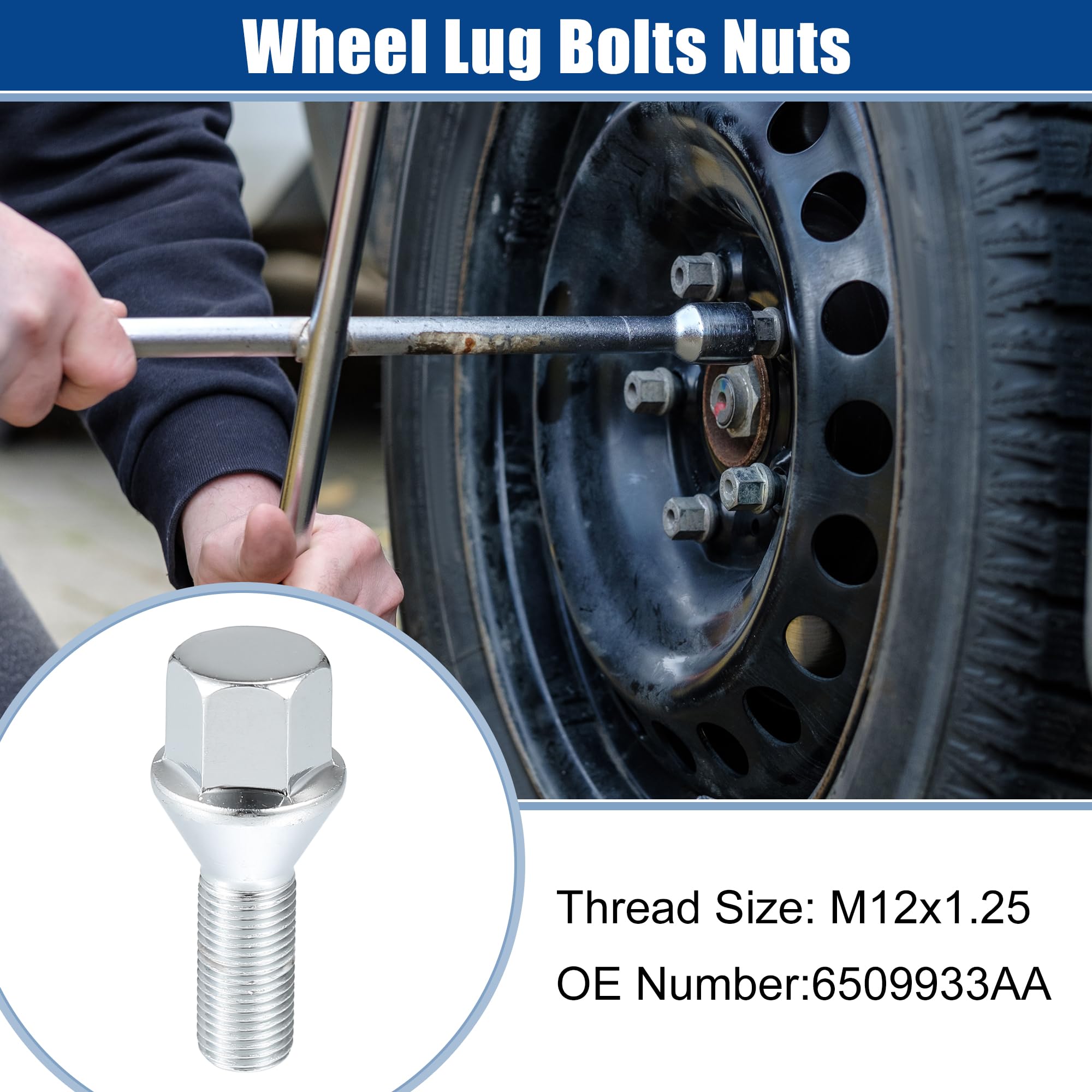 QUARKZMAN Bulloni Dado Ruota Adatti per Jeep Compass No.6509933AA - 20 Pezzi