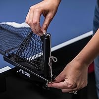 Vista 3 de STIGA Premium Clipper 72" Regulation Table Tennis Net and Post Sets - Easy Set Up and Spring Activated Clip ping Pong net Set