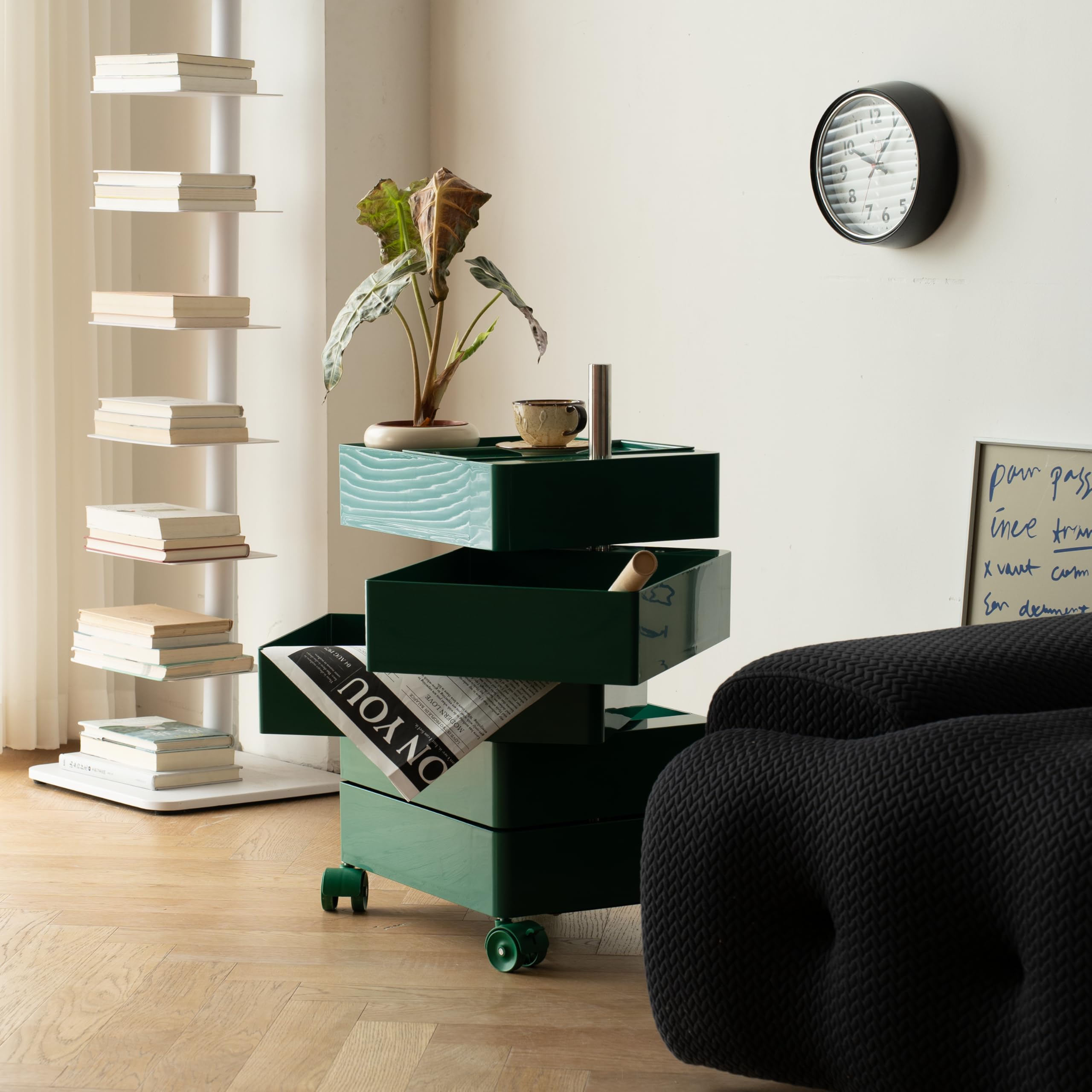 Amazon.co.jp: 360°コンテナ レプリカ 回転引き出し トロリー 5段 7段