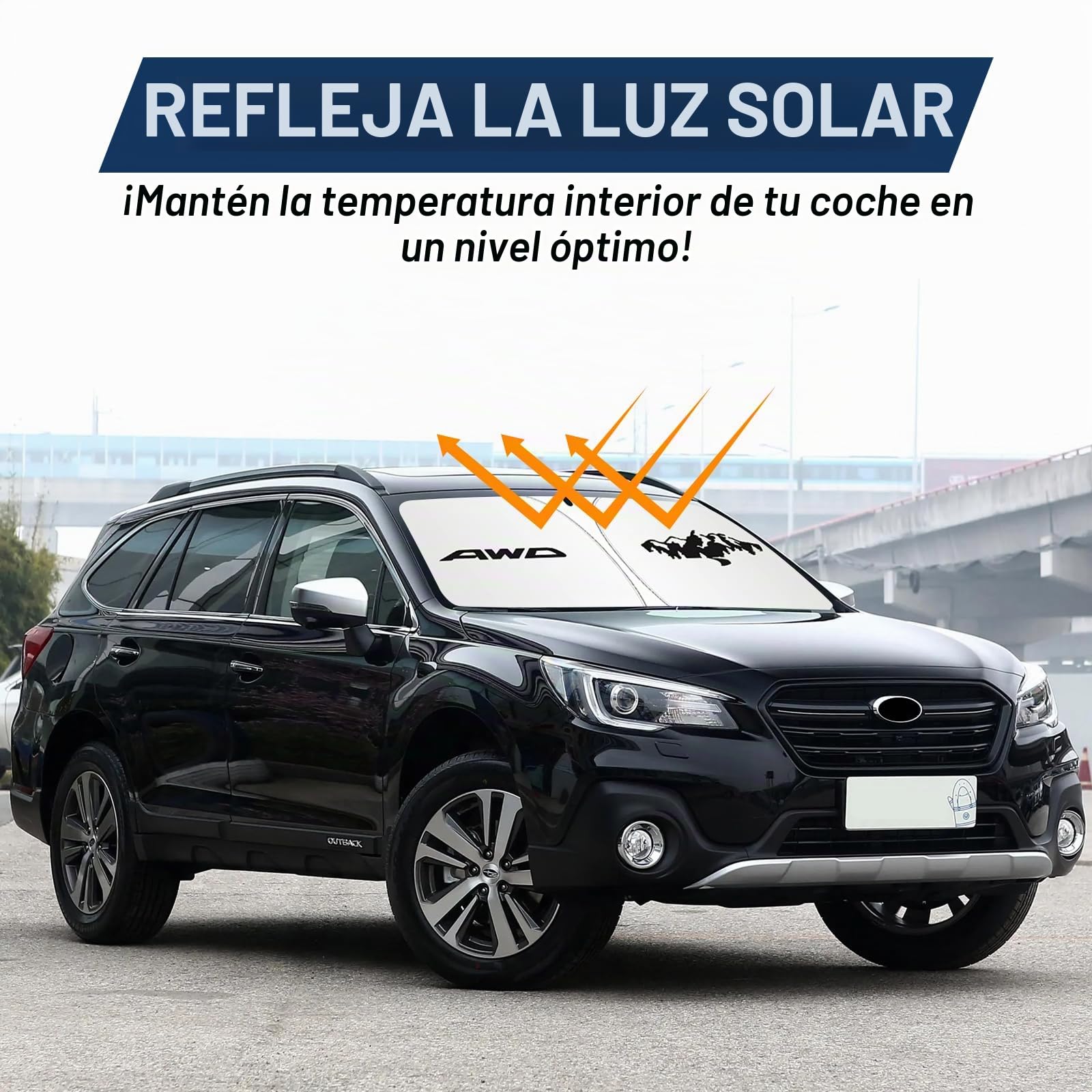 Parasol para Subaru Outback 2015-2024 2025, Cubre la Ventana Delantera del automóvil, Protector de Visera Solar, bloquea los Rayos UV, Parasol para Parabrisas de Subaru Outback